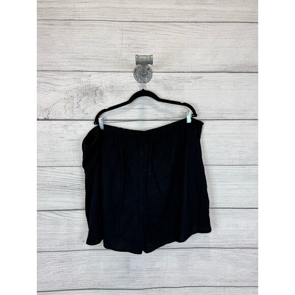 Old Navy Plus Size Black Linen Blend Faux Wrap Skort Size 3X - Picture 6 of 6